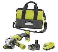 Ryobi Meuleuse d'angle 18V OnePlus R18AG-140S – Batterie Lithium-ion 4.0 Ah + Chargeur