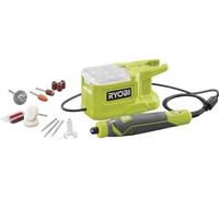 RYOBI - Mini-outil multifonction 18V ONE+ - 4400-23 000 tr/min - changement d'accessoire sans outil - Avec 15 accessoires - RRT18-0