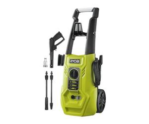 RYOBI - Nettoyeur Haute Pression 1600 W - 120 Bars - 420 L - Flexible renforcé Acier 5 m - réservoir détergent 0,9 L intégré - Lance Vario - Lance Turbo - RY120PWA