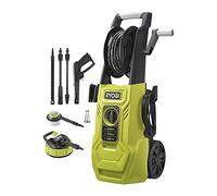 RYOBI Nettoyeur Haute Pression 2000W 150 Bars RY150PWA Enrouleur Intégré | Débit de 450 L/h, flexible de 8 m, réservoir à détergent, lances vario et turbo, brosse rotative, allées et façades