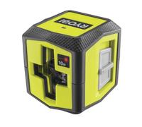 RYOBI Niveau Laser Croix Rouge RBCLLR1 Portée 10 m Pince de Fixation | Mise à niveau automatique, témoin lumineux d'alerte, 2 piles AA fournies, revêtement bi-matière, alignement intérieur