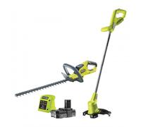 Ryobi One+ 18 Volts : Taille Haies 45cm + Coupe-Bordures 25cm - 1 Batterie Lithium+ 2,0Ah et 1 Chargeur 1,7A - RHT1845LT25M20