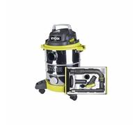 RYOBI Pack Aspirateur Eau et poussière 1250W - 20L - RVC-1220I-G - 6 Accessoires Nettoyage Automobile - RAKVA04