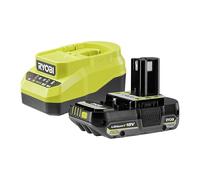 RYOBI - Pack Batterie 18V One+ - RC18120A-125CG - Chargeur Compact + Batterie 2.5Ah, Légère, Compatible Tous Outils Bricolage et Jardin de la Gamme One+