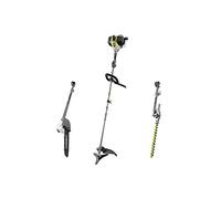 Ryobi Pack Débroussailleuse Thermique 1000W - Embout elagueur à Chaine - Embout Taille-Haies orientable Alimenté par pile - RBC31SESOAHTAPR