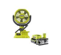 RYOBI Pack Ventilateur à pince 18V One+ RCF18-0 - 1 Batterie 4.0Ah - 1 Chargeur rapide RC18120-140