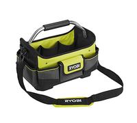 RYOBI - Panier Porte-Outils 17L RYOBI - Sac Ouvert Accès Rapide Barre Inox - Pour Plombiers, Électriciens, Transport Outils à Main