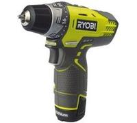 RYOBI - Perceuse Visseuse Compacte 12V R12DD-220S - 2 Batteries 2.0Ah + Chargeur, Mandrin 10mm, 2 Vitesses, 22 Positions - Idéale Petits Travaux et Espaces Étroits
