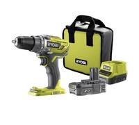 Ryobi Perceuse-visseuse sans fil R18DD3-120S 18V 50 Nm 500-1800 tr/min 13 mm 1x2,0Ah, chargeur & sac