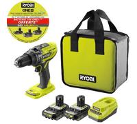 Ryobi Perceuse à percussion R18PD3-220S ONE+ 18V 2Ah