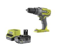 RYOBI Perceuse-Visseuse à Percussion 18V ONE+ R18PD3-140S Batterie 4,0 Ah | Accu 4,0 Ah et chargeur 2,0 A livrés, 500 à 1800 tr/min, 24 réglages d'embrayage, éclairage LED, sac de transport, 50 Nm