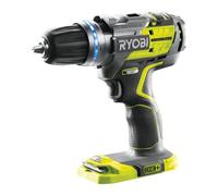 RYOBI - Perceuse-visseuse à percussion BRUSHLESS moteur sans charbons 18V - 2 vitesses - 60 Nm - 440-1 700 tr/min - 27 200 cp/min - réglage de couple électronique - mandrin métal 13 mm - R18PDBL-0