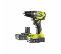 RYOBI - Perceuse-visseuse e-torque BRUSHLESS 18V ONE+ - vissage à fleur des matériaux - 2 batt. 2 Ah, chargeur, sac - R18DD5-220S