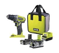 RYOBI - Perceuse-visseuse sans fil 18V ONE+ avec 1 batterie lithium 2,0 Ah & 1 batterie lithium 4,0 Ah - R18DD2-242S