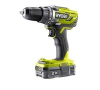 Ryobi Perceuse-visseuse sans fil R18DD3-120S 18V 2,0 Ah Li-on ONE+ 1x Batterie, Chargeur+Sacoche