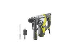 RYOBI Perforateur Burineur SDS-Plus Filaire 800 W RSDS800-KC Coffret | Design en L compact, 2 mandrins interchangeables de 13 mm, poignée antichoc 360°, butée de profondeur, 1 foret livré, béton