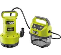 RYOBI - Pompe d'évacuation 18V - 4 200 l/h - immersion maxi. 5 m - IPX7 - minuterie 3 réglages - vendue sans batterie - RY18SPA-0