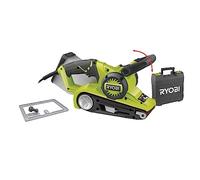 RYOBI - Ponceuse à bande 800 W - 75 x 533 mm - poignée frontale pivotante 4 positions - variateur de vitesse - cadre de ponçage - Livrée en mallette avec 3 bandes abrasives grain 60/100/120