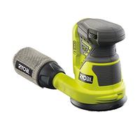 RYOBI - Ponceuse excentrique 18V - oscillation 2,5 mm avec système d'aspiration de poussières - patin diam, 125 mm - 20 000 osc/min - Livrée avec 3 abrasifs - R18ROS-0