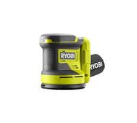 RYOBI - Ponceuse Excentrique Sans Fil 18V ONE+ RROS18-0 - Plateau Ø125 mm, Collecteur de Poussière, Mouvements Orbitaux Puissants - Finition Bois, Peinture, Métal - Batterie Non Incluse