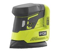 RYOBI - Ponceuse Triangulaire 18V ONE+ - Patin 100x140mm, Poignée Bi-matière, Trappe Aspiration - Ø Oscillation 1,8mm, 22000osc/min - Livrée avec 6 Abrasifs, sans Batterie ni Chargeur - R18PS-0