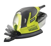 RYOBI Ponceuse Triangulaire 80 W RPS80-G Plateau 99 x 149 mm Collecteur | Doigt de finition rabattable, 5 feuilles auto-agrippantes livrées, microfiltration DustTech, meubles, portes, recoins
