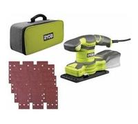 Ryobi - Ponceuse Vibrante 1/3 De Feuille 280 W - 7 000-13 000 Osc/Min - Livrée En Sac De Transport Avec 30 Abrasifs - Rss280-Sa30 G