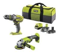 Ryobi "R18PDAG-242S, Set d''outils"