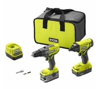 Ryobi R18PDID2-252S Kit perceuse-visseuse à percussion 2,0Ah et batterie 5,0Ah