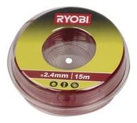 RYOBI Fil de coupe rond RAC104 2,4 mm x 15 m pour débroussailleuses thermiques – rouge – universel
