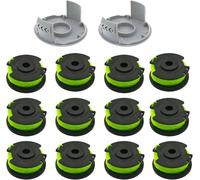 Ryobi RAC143 Bobine de débroussailleuse 36V, compatible RLT36B33 & RY36LT33A-0, 12 bobines + 2 capuchons