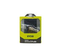 Ryobi RAK69MIX Jeu d'embouts et de forets 69 pièces noir/vert