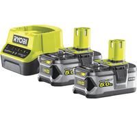 Ryobi RC18120-250 Kit batterie-chargeur 18V ONE+ 2x5,0 Ah