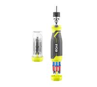 Ryobi - RHSDSMR35 - Tournevis à cliquet pivotant 72 dents - 35 accessoires - Tête réglable 45° / 90° / 180°, embouts 1/4˝ hex, fixation magnétique - Bricolage & réparation