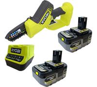 RYOBI RY18PSX10A tronçonneuse sans fil 18 V 10 cm Brushless + 2x batterie 4,0 Ah + chargeur
