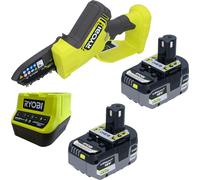 RYOBI RY18PSX10A tronçonneuse sans fil 18 V 10 cm Brushless + 2x batterie 5,0 Ah + chargeur