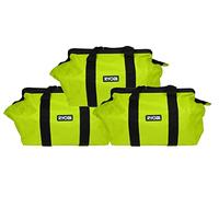 RYOBI Ryobi Lot de 3 sacs à outils pliables avec fermeture éclair Vert et noir 45,7 cm