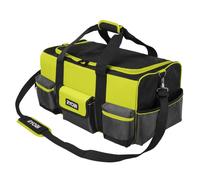 RYOBI Sac à Outils 49 L RSSLTB1 Ouverture Large et Poignée Renforcée | 49 litres de volume central, sangles rembourrées, nombreuses poches, transport d'outillage électroportatif et manuel