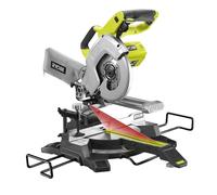 RYOBI Scie à Onglet Radiale Sans Fil 18V ONE+ R18MS216-0 - Lame Ø216 mm 48 dents, Coupe Précise, Guidage Laser, Idéale Bois, Plinthes, Parquets - Batterie Non Incluse