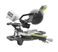 RYOBI Scie à Onglets Radiale 18V ONE+ 190 mm RMS18190-0 (Sans batterie) | Lame 40 dents carbure incluse, capacité 50 x 250 mm à 90°, format compact et léger, coupes d'angle en bois, plinthes, cadres