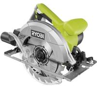 RYOBI - Scie circulaire 1 400 W - 1 lame diam. 190 mm 20 dents, 1 guide parallele, 1 buse d'aspiration et clé de service - RCS1400-G