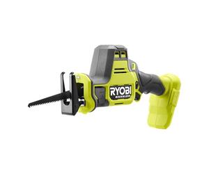 RYOBI Scie Sabre Compacte Brushless 18V ONE+ RRS18CBL-0 (Sans batterie) | Format une main, changement de lame sans outil, élagage, coupe de tuyaux, démolition légère, lame bois fournie, jardin