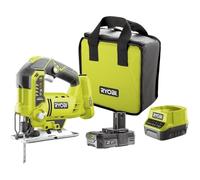 RYOBI - Scie sauteuse pendulaire 18V ONE+ - course de lame 25 mm + batterie lithium+ 2 Ah, chargeur & sac de transport - R18JS-120S