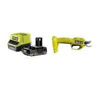 RYOBI - Sécateur 18V - Lames Bypass chromées en Acier Carbone Japonais SK5 - capacité de Coupe 25 mm - 1 batterie 2Ah et Chargeur