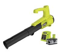 RYOBI - Souffleur sans Fil 18V One+ RY18BLA-140 - Vitesse 245 km/h, Buse Plate, Batterie 4.0Ah + Chargeur Inclus, Autonomie 24min - Léger, Compact, Idéal Jardin et Terrasse