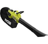 RYOBI Souffleur de feuilles sans fil 40 V 160 km/h 600 CFM sans fil avec sac pour pelouse et feuilles (outil uniquement, batterie et chargeur non inclus), vert, RY404015BTL
