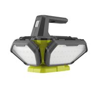 RYOBI - Spot LED 360° 18V - 3 intensités 3 500 Lumens - 4 panneaux lumineux - Poignée avec crochet rabattable - R18L360, Vert