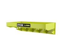 RYOBI Tablette Métal LINK RSLW402 Rebord de Sécurité Rangement Mural | Se fixe sur les rails du système modulaire, batteries 18V ONE+, chargeurs, boîtes d'embouts, clés et petits outils, atelier
