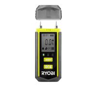 RYOBI Testeur d'Humidité à Pointes RBPINMM1 Bois, Plâtre et Béton Compact | Mesure sur bois tendre, bois dur, plâtre et béton, indicateurs lumineux, grand écran, capuchon de protection des électrodes