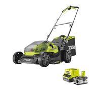 RYOBI - Tondeuse poussée 18V ONE+ - Ø coupe 37 cm - ramassage et mulching + 1 batterie 4,0 Ah et chargeur 2,0 A - RY18LM37A-140